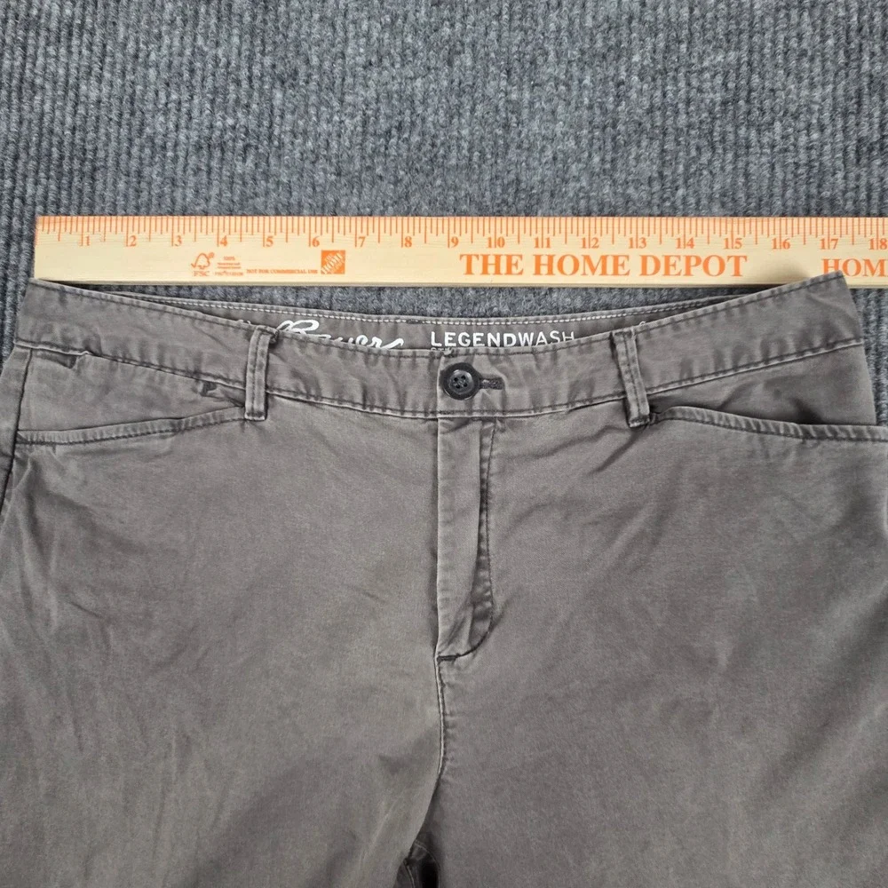Legendary Wash Women's Curvy Straight‎ Leg Pants Size 12 Grey Stretch Casual